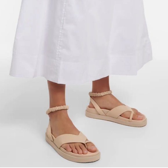 Jonathan Simkhai Shoes - Jonathan Simkhai Talie Platform Thong Ruched strap Biscotti Peach Sandals sz 10